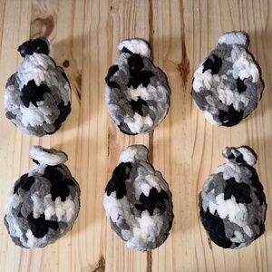 Handmade Crochet Water Balloons - Set of 6 - Gray Storm